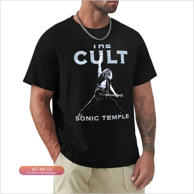 Футболка The Cults Band Sonics Temple с винтажным принтом