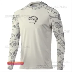 Мужская худи SPELISPOS с длинным рукавом для рыбалки — дышащая, легкая, с защитой от солнца UPF 50+