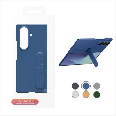 Чехол-подставка для Samsung Galaxy Z Fold7 2025 из эко-кожи, противоударный, ультратонкий