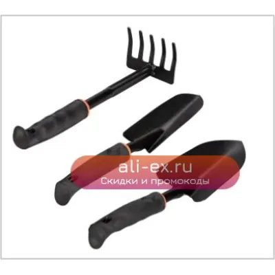 Набор мини садовых инструментов (лопатка, грабли) для растений, металл/дерево, новинка