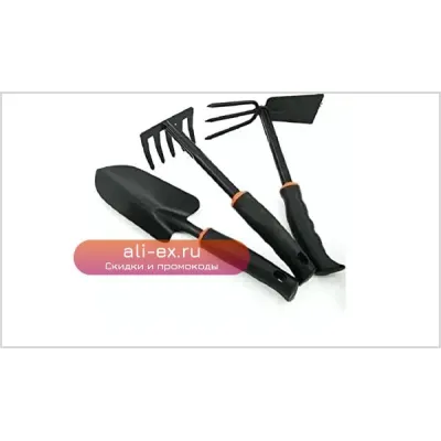 Набор мини садовых инструментов (лопатка, грабли) для растений, металл/дерево, новинка