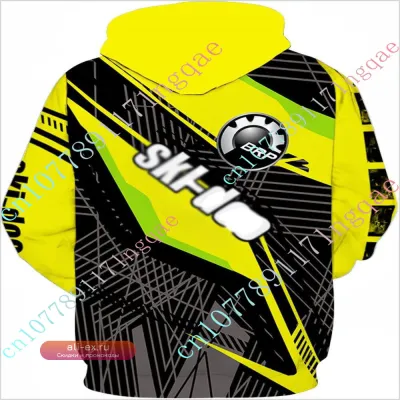 Унисекс худи Ski-doo в стиле Харадзюку с принтом аниме и возможностью кастомизации логотипа