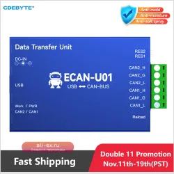 CANalyzer ECAN-U01: Отладчик CAN 2.0, преобразователь USB-CAN, анализатор шины, двусторонний изоляционный трансивер