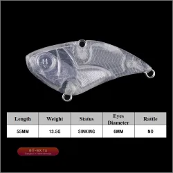 Неокрашенные заготовки воблеров Chan’sHuang 20 шт. 5.5 см 13.5 г тонущие для самостоятельной покраски