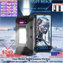 Защищенный смартфон Unihertz 8849 Hike 23800mAh 24GB/512GB с Android 14 и ярким фонарем