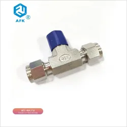 Тройник компрессионный из нержавеющей стали 6мм x 1/4" x 6мм (наружная резьба)