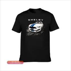 Футболка Ford Mustang Shelby Cobra GT350 GT500 Heritage Edition хлопковая синяя для мужчин