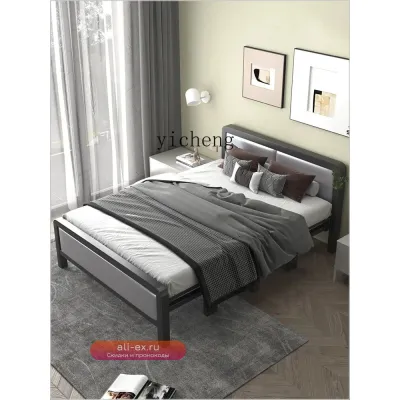 Усиленная складная кровать XL односпальная, современная простая двуспальная жесткая кровать для аренды