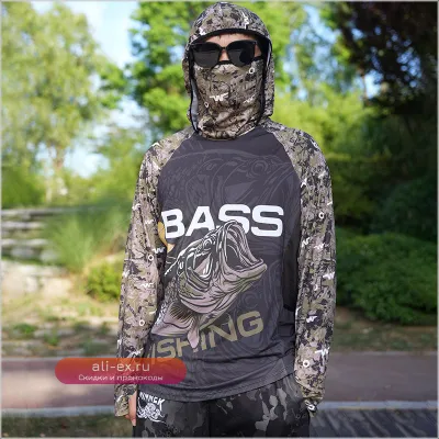 Рыболовная футболка DIAOLIAN 2025 с защитой от УФ 50+, быстросохнущая, дышащая