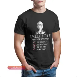 Футболка One Punch-Man "Смешной ежедневный список" из 100% хлопка для мужчин
