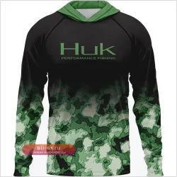 Мужская футболка HUK с длинным рукавом для рыбалки, защита от солнца UPF 50, дышащая, для рыбалки