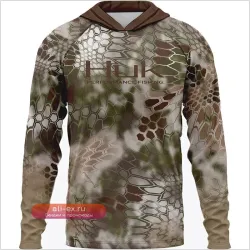 Мужская футболка HUK с длинным рукавом для рыбалки, защита от солнца UPF 50, дышащая, для рыбалки