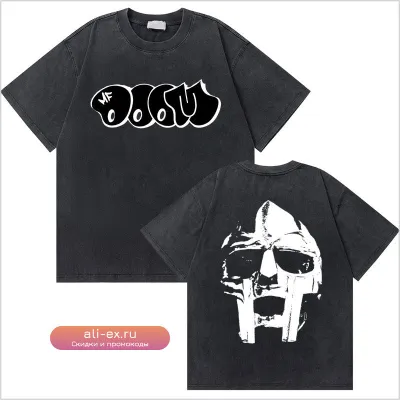 Футболка с принтом Mf Doom Madvillain Doomsday отwashed vintage