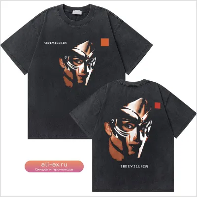 Футболка с принтом Mf Doom Madvillain Doomsday отwashed vintage