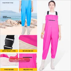 Водонепроницаемые забродные штаны с ботинками для рыбалки, комплект унисекс