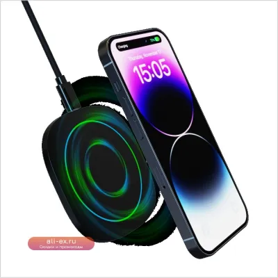 Беспроводное зарядное устройство 15W Aluminum 2025