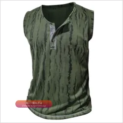 Мужская майка для фитнеса с принтом, лето 2025