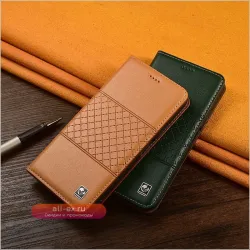 Чехол-книжка из натуральной кожи Nappa для Xiaomi Redmi Note 10/10S/9/9S/9T/8/8T/8 Pro Max Lite с магнитной застежкой