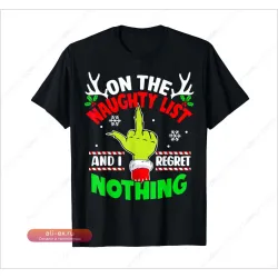 Футболка "Розыгрыши в списке грешников: ничего не жалею" на Рождество