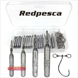 Комплект грузил для спиннинга Drop Shot с крючками