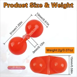 Светящиеся бусины-колокольчики для морской рыбалки, двойные погремушки, сигнализаторы поклевки сома, рыболовные снасти, 200 шт.