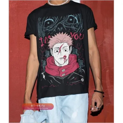 Футболка унисекс "Жуткая Девочка" в стиле хоррор-манга