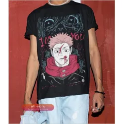 Футболка унисекс "Жуткая Девочка" в стиле хоррор-манга