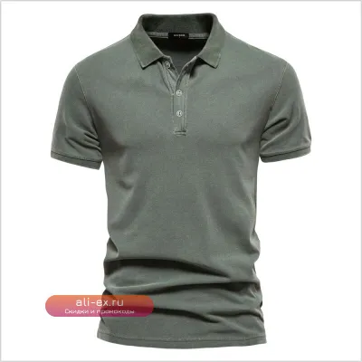 Мужская хлопковая футболка-поло с коротким рукавом летняя спортивная однотонная