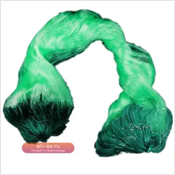 Сеть закидная трехслойная зеленая шелковая 50м х 2м утяжеленная