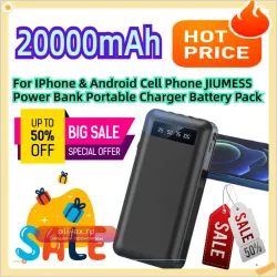 JIUMESS 20000mAh Power Bank для iPhone/Android: портативный аккумулятор