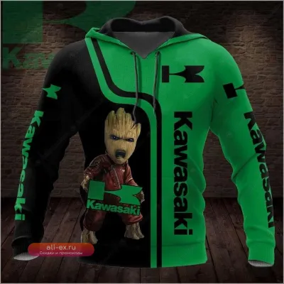 Толстовка Kawasaki на молнии унисекс