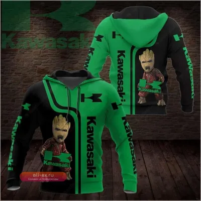 Толстовка Kawasaki на молнии унисекс