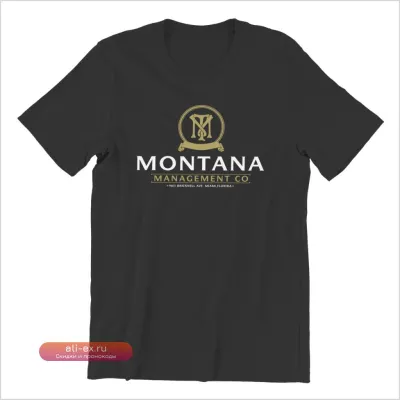 Мужская винтажная футболка Montana Management Company унисекс из 100% хлопка больших размеров