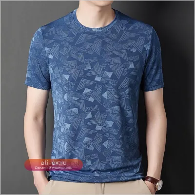 Мужская футболка с коротким рукавом из шелка Mulberry