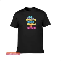 Футболка унисекс "I Like Yahtzee and Maybe Three People" винтажная