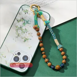 Браслет-антивор для телефона в китайском стиле из сандаловых бусин
