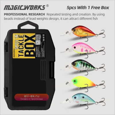 Микро колеблющиеся воблеры Magic Works 35мм 4.2г для ловли форели