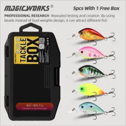 Микро колеблющиеся воблеры Magic Works 35мм 4.2г для ловли форели