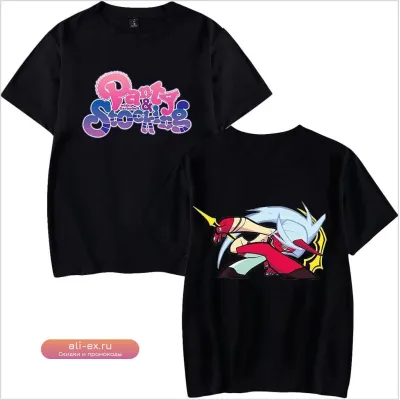 Футболка с принтом Panty & Stocking с подвязками унисекс