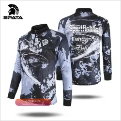 Рыболовная футболка SPATA 2025 с длинным рукавом: защита от солнца UPF50+, воздухопроницаемая, быстросохнущая