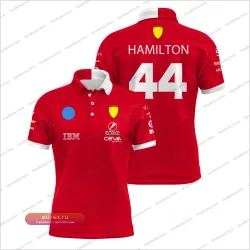 Мужская спортивная футболка-поло Hamilton 44 Racing Charles Leclerc 16 с быстрой сушкой