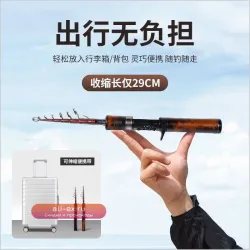 Ультралегкий телескопический спиннинг для рыбалки на блесну, портативный, компактный, для путешествий, легко умещается в рюкзак для микро-рыболовных приключений