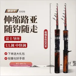 Ультралегкий телескопический спиннинг для рыбалки на блесну, портативный, компактный, для путешествий, легко умещается в рюкзак для микро-рыболовных приключений