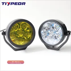 Внешние светодиодные прожекторы TIYPEOR для мотоцикла с выключателем