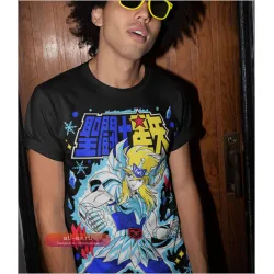 Футболка Хёга "Рыцари Зодиака" с принтом Икки, Сюн, Ширю - Аниме Манга