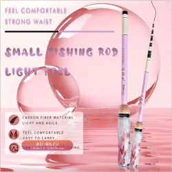 Ультралегкий углепластиковый телескопический спиннинг 1.2-2.1м, складной удочковый штекер 30см