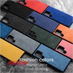 Чехол из Алькантары для Samsung Galaxy S25 Ultra S24 S23 S22 Plus FE 5G в стиле интерьера суперкаров