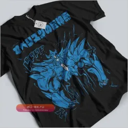 Футболка Obelisk T-Shirt Sky Dragon "Синие Глаза" (Ultimate Dragon Yu-Gi-Oh! Аниме Подарок)
