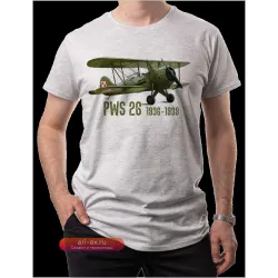 Футболка с принтом самолета PWS-26, 100% хлопок