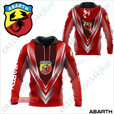 Толстовка Abarth New Man Casual Streetwear с длинным рукавом и молнией унисекс